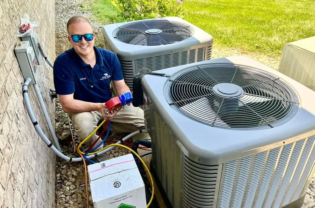 Owner of Polar Aire working on a Air conditioner repair job