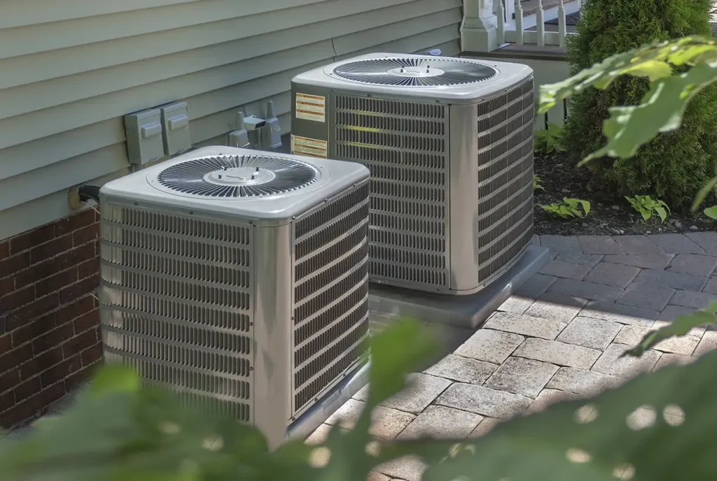Picture of air conditioners being installed at home